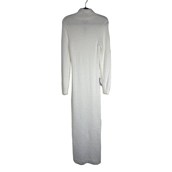 Bardot Lavinia Brushed Long Sleeve Turtleneck Sweater Midi Dress Ivory Size L - Picture 6 of 14